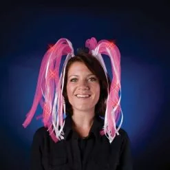 Can You Imagine Light Show Pink LED Dreads Costume Headband