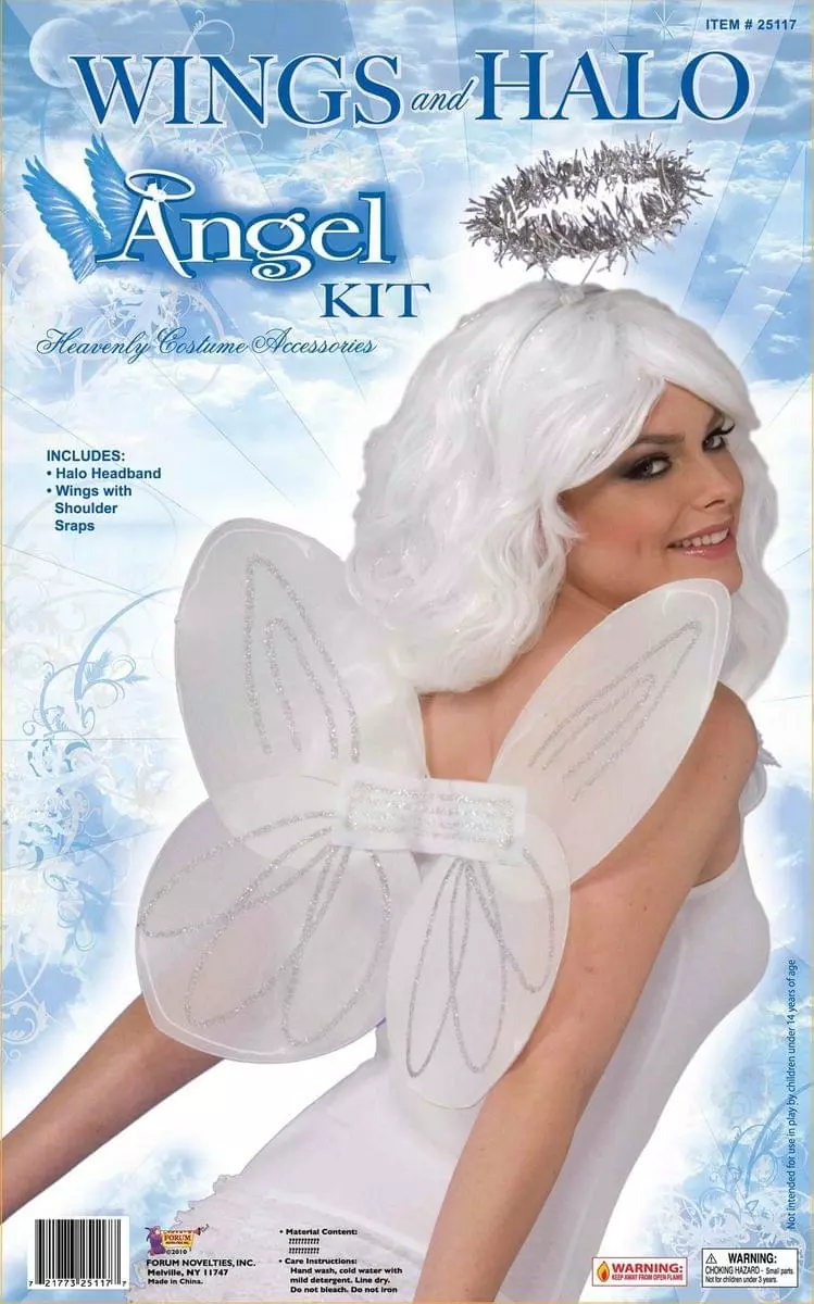 Forum Novelties Angel Wings & Halo Costume Accessory Kit White 3 Forum Novelties Angel Wings & Halo Costume Accessory Kit White