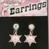 Forum Novelties Cowgirl Star Costume Earrings -Bioworld Shop frm 63202 ca