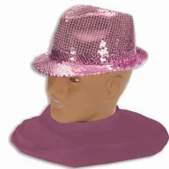 Forum Novelties Pink Sequin Fedora Adult Costume Hat