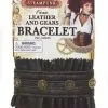 Forum Novelties Steampunk Faux Leather & Gears Bracelet Adult Costume Jewelry -Bioworld Shop frm 66219 ca