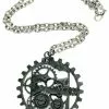 Forum Novelties Steampunk Dark Metal Gear Costume Pendant Necklace -Bioworld Shop frm 69354 ca
