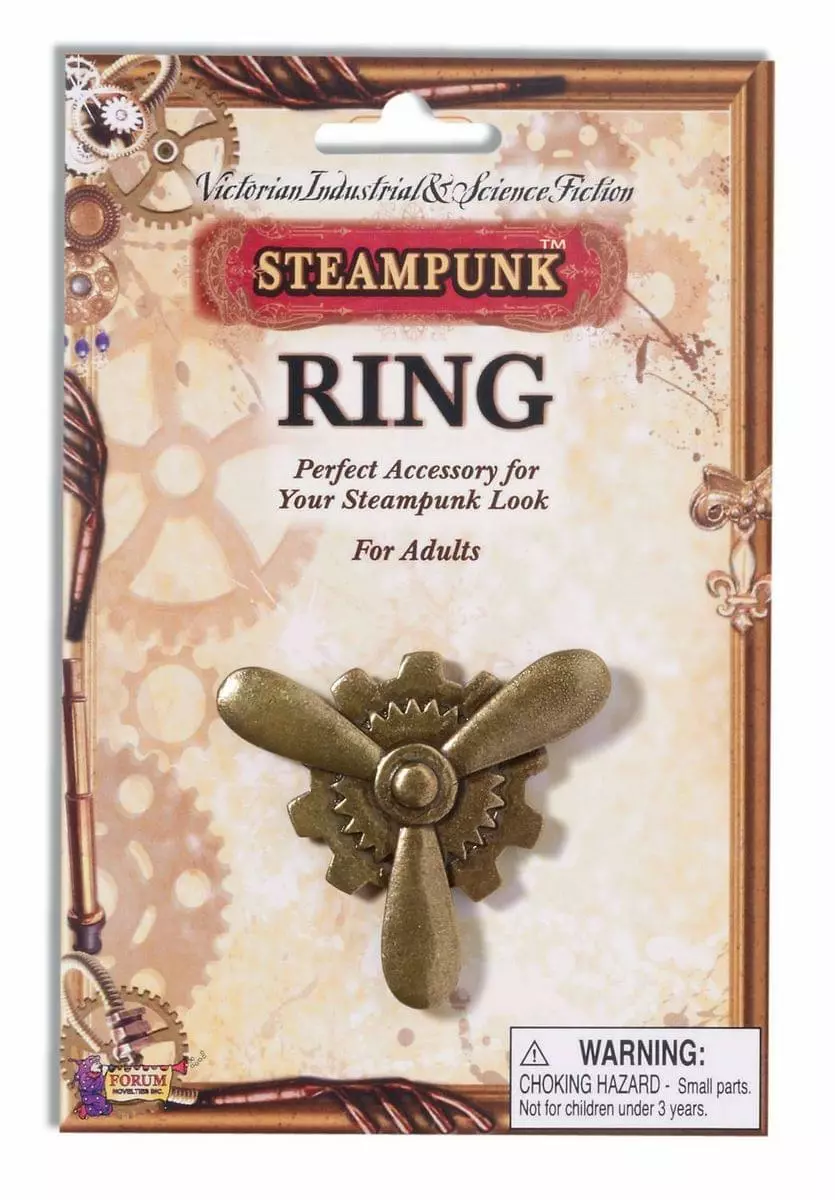Forum Novelties Steampunk Bronze Propeller Costume Ring 3 Forum Novelties Steampunk Bronze Propeller Costume Ring