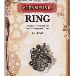 Forum Novelties Steampunk Silver Propeller & Gears Costume Ring