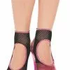 MUSIC LEGS Fishnet Anklet With Cut Out Top And Heel Costume Nylon
